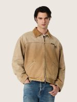 Unisex reversible jacket in beige cotton with check pattern - Image 5