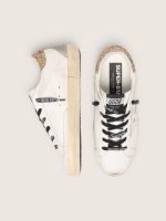 Women's white leather Super-Star with glittery heel tab - Image 3