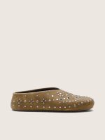 Women's Tierra in khaki suede with silver studs