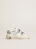Junior Old School with silver Swarovski crystal heel tab and straps