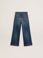 Girls' bootcut jeans with a medium wash and embroidery - Image 5