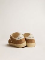 Women's Soul Star in camel-colored suede with white leather heel tab and tongue - Image 4