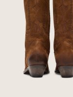 Wish Star boots in brown leather with laser-engraved pattern - Image 6