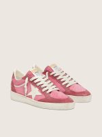 Women's Ball Star LTD in pink suede with cream leather star and red suede inserts - Image 2