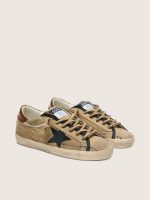 Women's Super-Star LTD in beige canvas with black leather star - Image 2