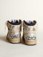 Men's Sky-Star in cream-colored nylon and leather with blue suede star - Image 5