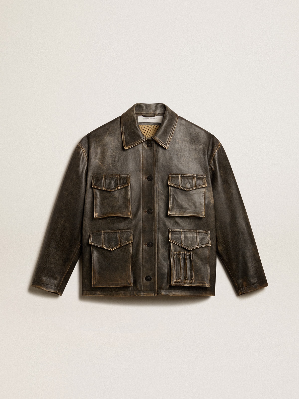 cb1541f8dc5c3146447d63df78498d647d402d560d1e21b28f2a15cb0e233911 Women's aged brown nappa leather jacket - Image 1