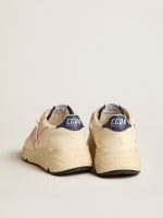 Women's Running Sole in nappa leather with pink leather star and blue leather heel tab - Image 4