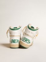 Sky-Star in white leather with green leather star - Image 4