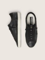 Men's Super-Star in black nappa with black suede star and heel tab - Image 4
