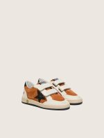 Junior Ball Star in brick-red suede and cream leather with black leather star - Image 2