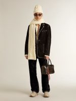 Women's black jeans with a velvet-like wash effect - Image 3
