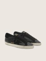 Men's Super-Star in black nappa with black suede star and heel tab - Image 2