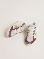 Women's Ball Star LTD in nappa with platinum foiled leather star and burgundy nubuck leather heel tab - Image 2