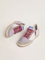 Women's Ball Star LTD in lilac nylon with white leather star and suede inserts - Image 2