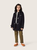 Boys' dark blue hooded duffle coat - Image 3
