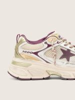 Women's Lightstar CNY in white mesh and leather with wine-red TPU star - Image 4