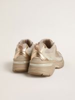 Men's Lightstar in dove-gray leather and mesh with beige TPU star - Image 5