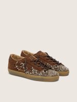 Women's Super-Star LTD in brown suede with tone-on-tone embroidered star and silver rhinestones - Image 2
