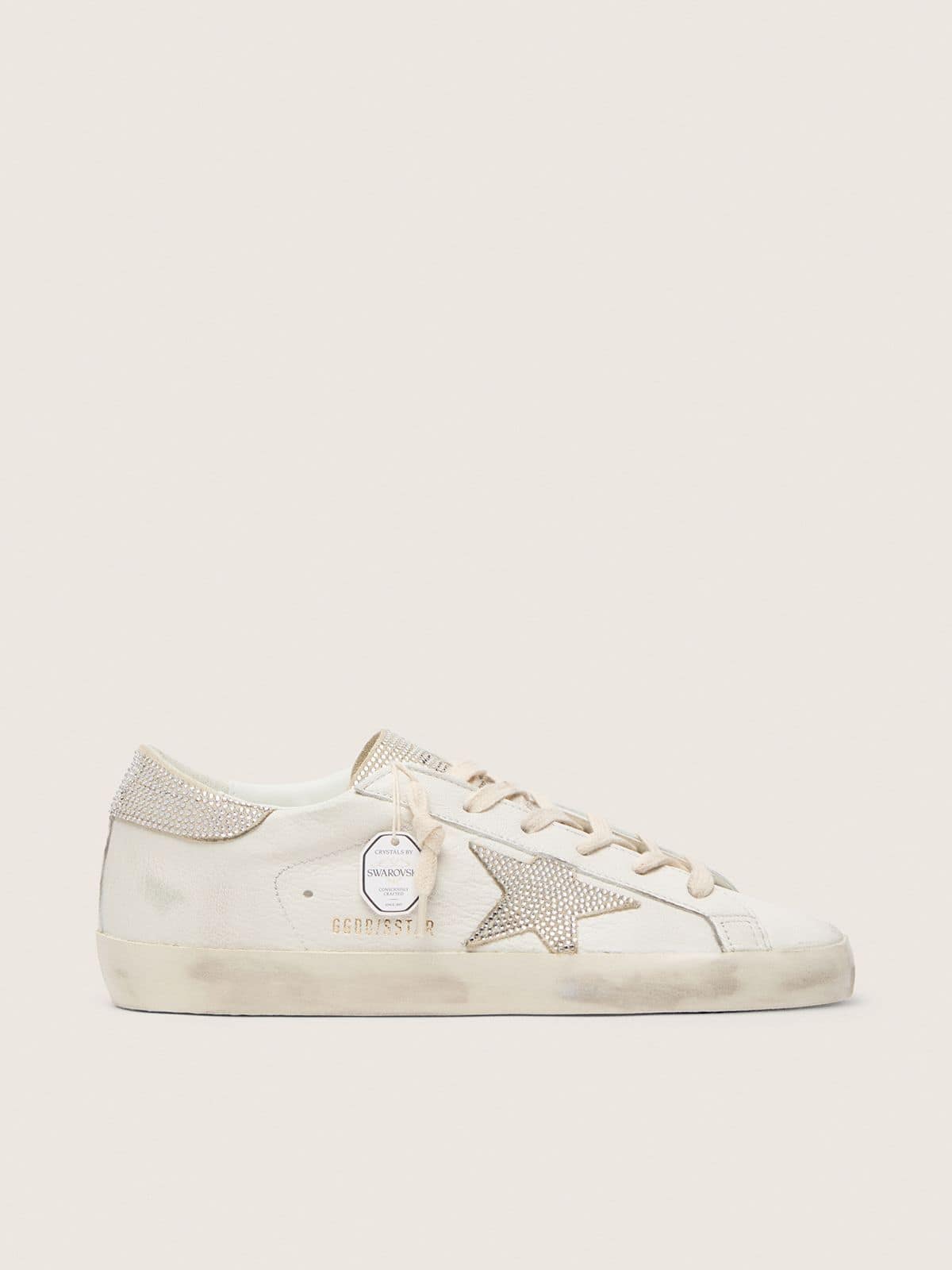 ced04267877ef9a1c4e1f0a0a673a0d6e29ed3709f3c49a568249680fa2d762f Women's Super-Star in nappa leather with Swarovski crystal star and heel tab - Image 1