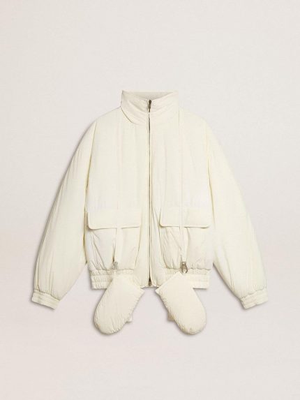 Women's cream padded jacket