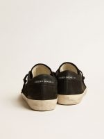 Men's Super-Star in black nubuck with perforated star and black nubuck heel tab - Image 4