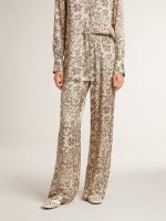 Women's joggers with floral print - Image 2