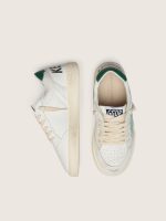 Junior Ball Star in white leather with aqua-green leather star - Image 3