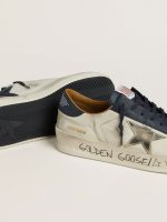 Men's Stardan in nubuck with metallic leather star and blue nappa heel tab - Image 3
