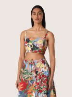 Women's cotton top with multicolor print - Image 5
