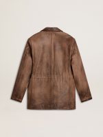 Women's brown leather jacket - Image 6