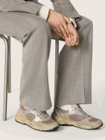Women's Dad-Star in dove-gray suede and silver mesh with white leather star and suede heel tab - Image 3