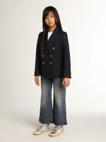 Wide-leg jeans in mid-blue bull denim - Image 4