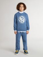 Kids' blue sweatshirt with white embossed patches - Image 3
