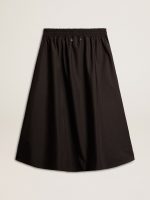 Flared skirt in black technical nylon - Image 2