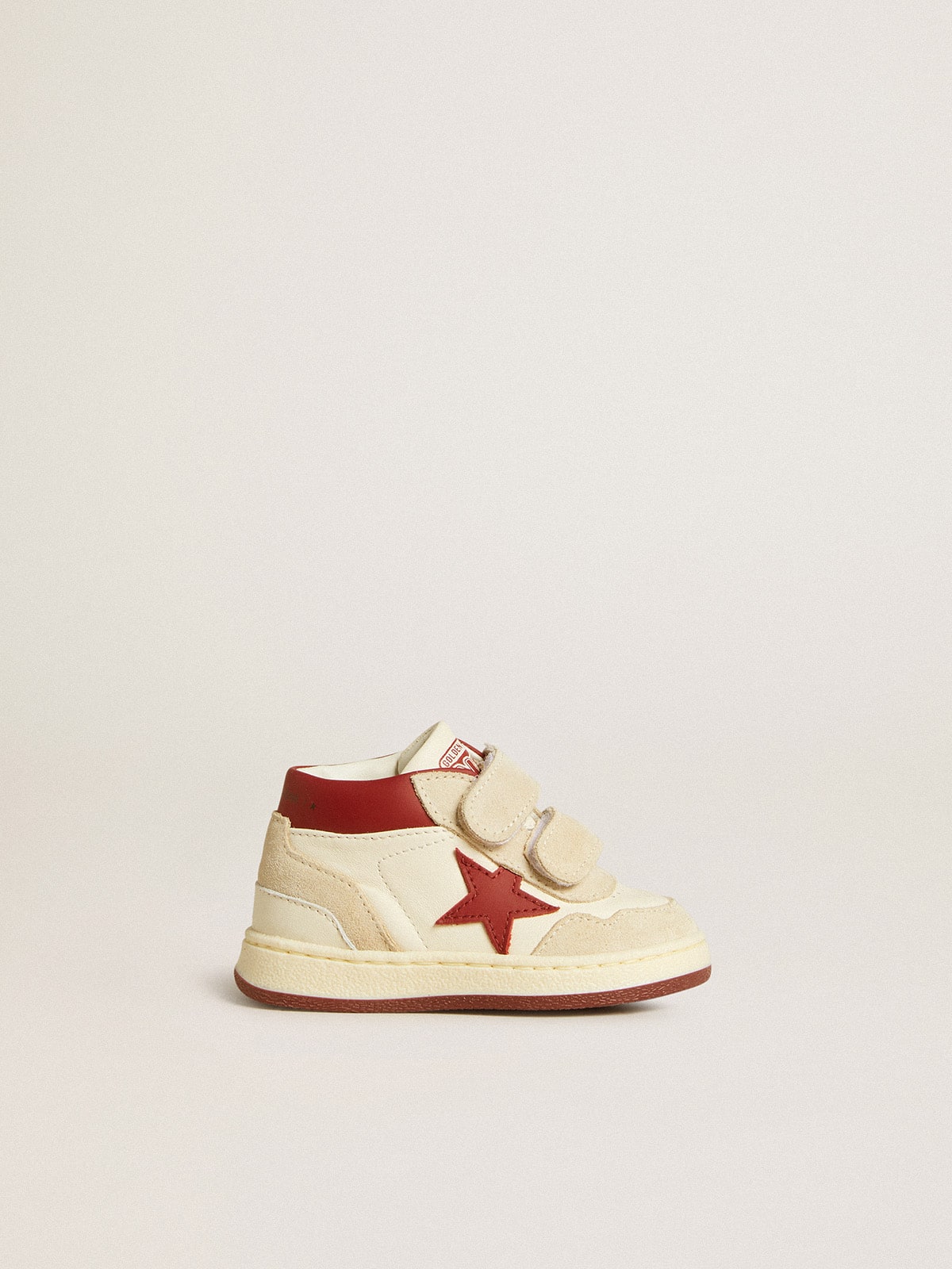 d0aefdf2edcd8df3cc59574f98d1620cab48ac6dd9bb7946f9ecfa3ac2fec250 June Junior in nappa and suede with red leather star and heel tab - Image 1