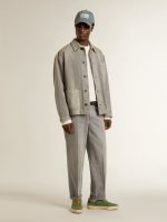 Gray-colored cotton chino pants - Image 3