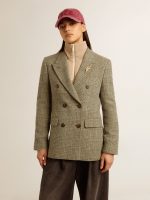 Women's double-breasted blazer in Shetland wool - Image 3