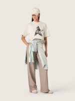 Women's T-shirt in white cotton jersey with star print - Image 3