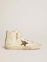 Francy Penstar in nappa with black suede star and cotton heel tab