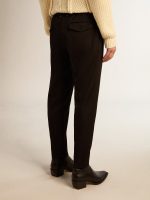 Men's black wool gabardine pants - Image 4