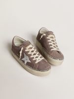 Women's Hi Star in suede with silver leather star and leather heel tab - Image 2