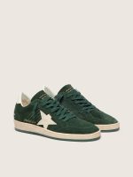 Women's Ball Star in green suede with white leather star and heel tab - Image 3