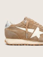Women's Marathon in tobacco suede with white star - Image 4