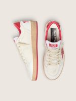 Women's Ball Star Wishes in white leather with a red star and heel tab - Image 3