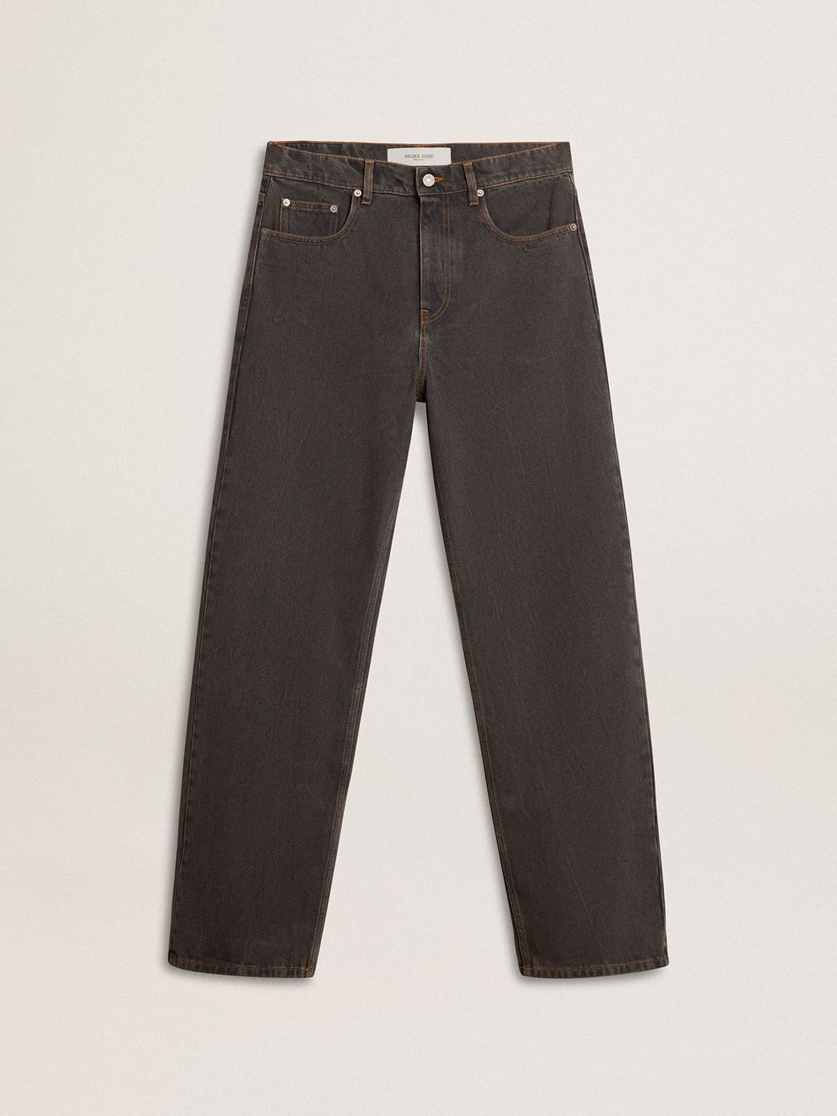 d313b07868fb2435d288f0cc67f436a55bdbf5854047f9f21cec8aa9e6658e6e Men's dark gray jeans in twist crease-wash denim - Image 1