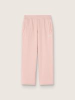 Girls' pink cotton sweatpants with logo