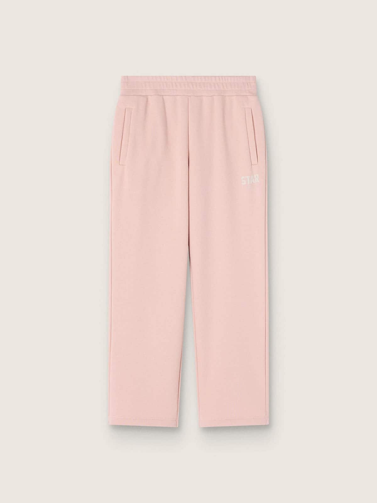 d321b81b8babbfe116147262c2ce8abe2c02d7da5d69399ba6ab3edd6efd8481 Girls' pink cotton sweatpants with logo - Image 1