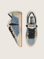 Men's Ball Star LTD in denim blue suede with metallic gold leather star - Image 3