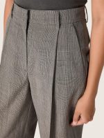 Women's oversized pants in gray Prince of Wales check - Image 4